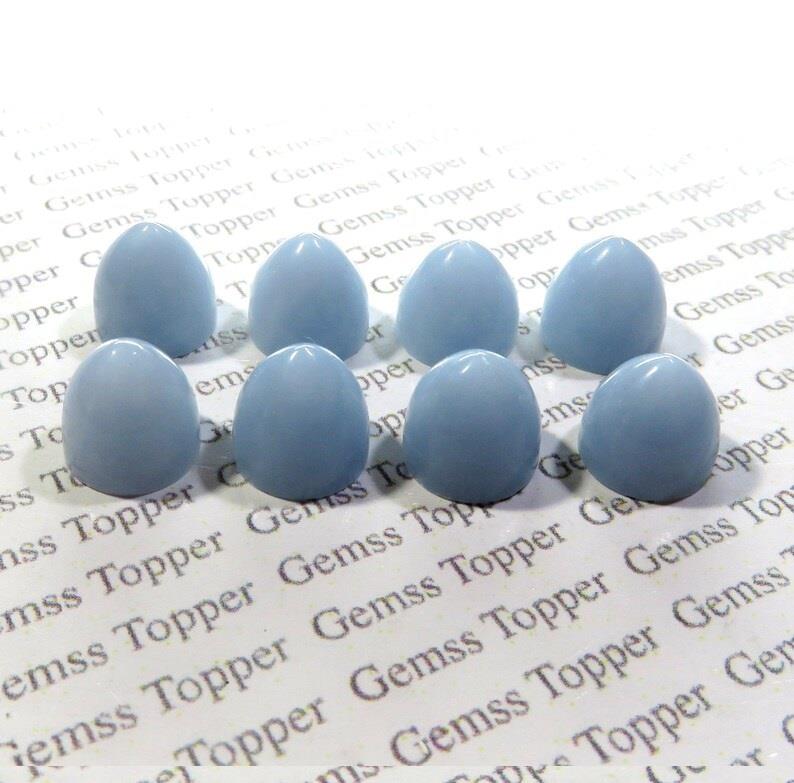 Angelite 8x10 mm Bullet Cabochon